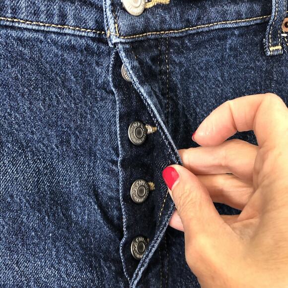 Old Navy Women's High-Rise Slouchy Straight Button-Fly Jeans Size 14 Tall - Picture 4 of 8